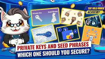 Private Keys and Seed Phrases: Which One Should You Secure?⚡️CAT GOLD MINER ACADEMY