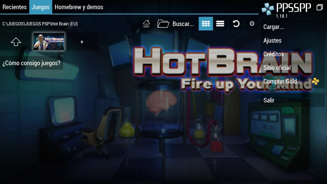 Hot Brain: Fire up Your Mind (Español) de Playstation Portable (PSP) con emulador PPSSPP. Gameplay