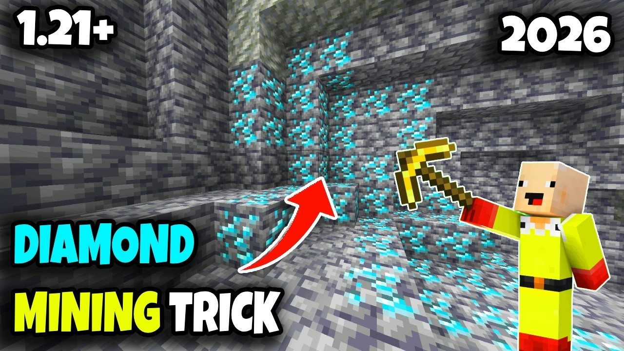 3 WAYS TO FIND DIAMONDS 1.21+ | How to Find Diamonds In MINECRAFT 2026🔥 ...