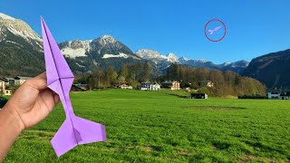 How to Make a Kunai Shape Paper Airplane That Fly Far - Over 490 Feet!