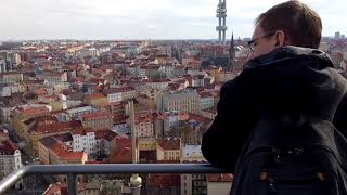 Southern Panorama View Of Prague From Roof Of Vitikov Museum