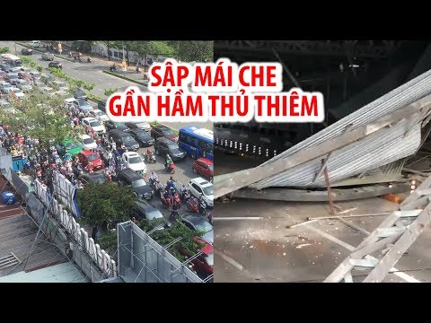 Video Cửa ngõ trung tâm TP.HCM hỗn loạn vì sập mái che gần... - youtube