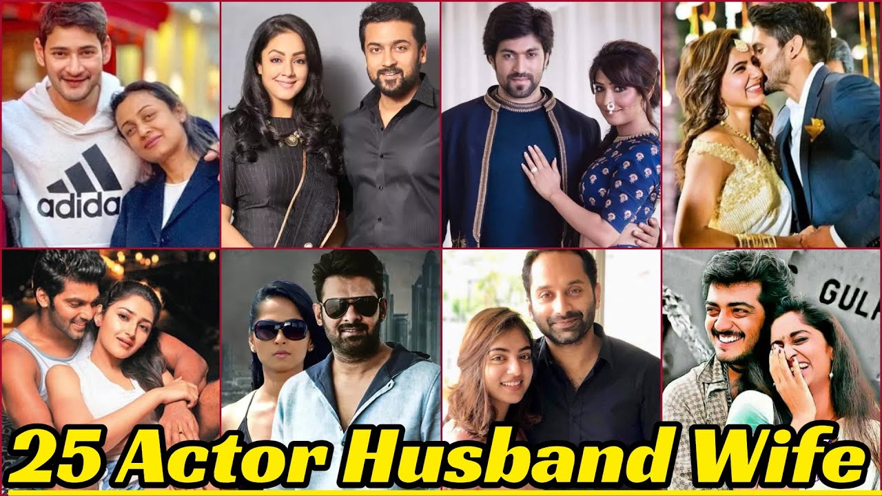 25 Most Famous South Indian Actor Real Life Husband Wife | South ...