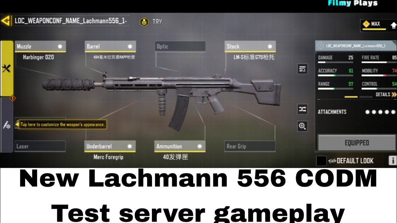 New Lachmann 556 CODM Test server gameplay & Lachmann 556 CODM GUNSMITH ...