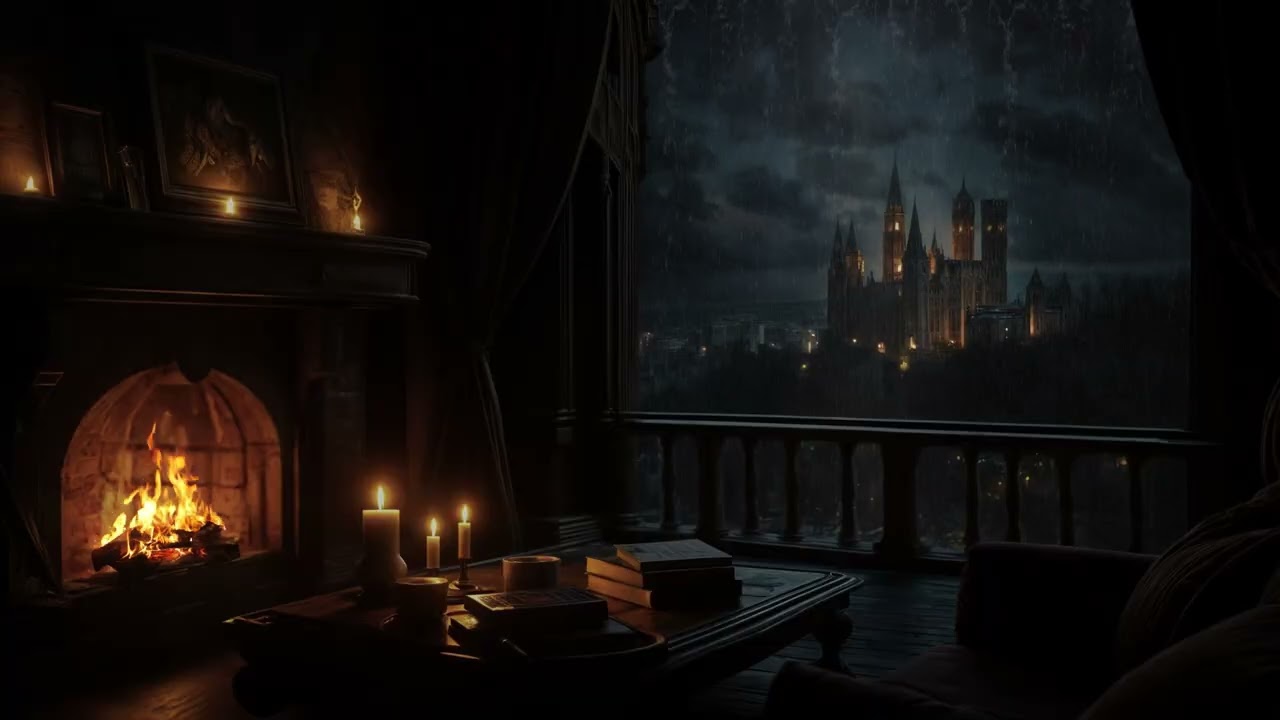 (No Ads) Sleep Hypnosis with Castle Rain 🌧️ Deep Relaxation • Release Negativity • Sleep Peacefully