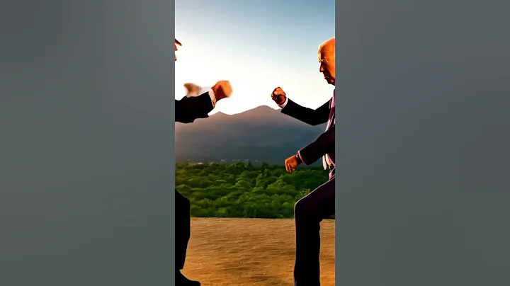 Donald Trump and joe Biden throwing hands! #trump #biden #fight