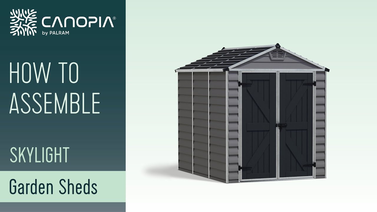 how to assemble palram skylight shed 6 series youtube
