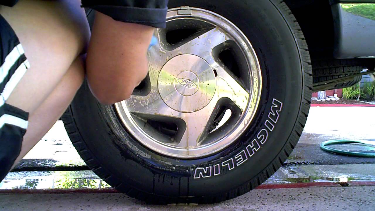 How do you clean stained alloy wheels?