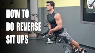 How to Do Reverse Sit Ups [lower back exercise] Resimi
