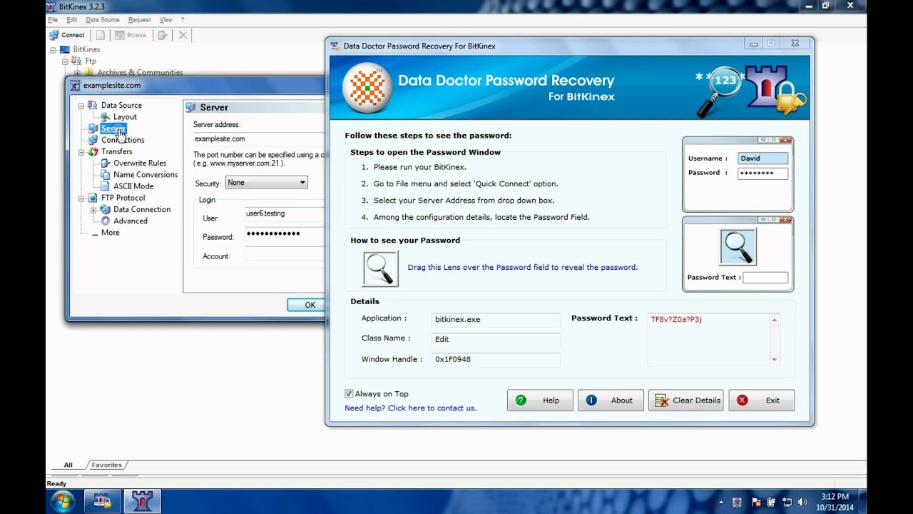 How To Recover BitKinex FTP Deleted Passwords With Free File Transfer Password Retrieval Software