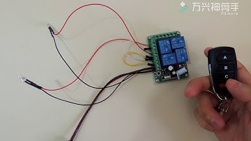 4 channels RF relay remote control display