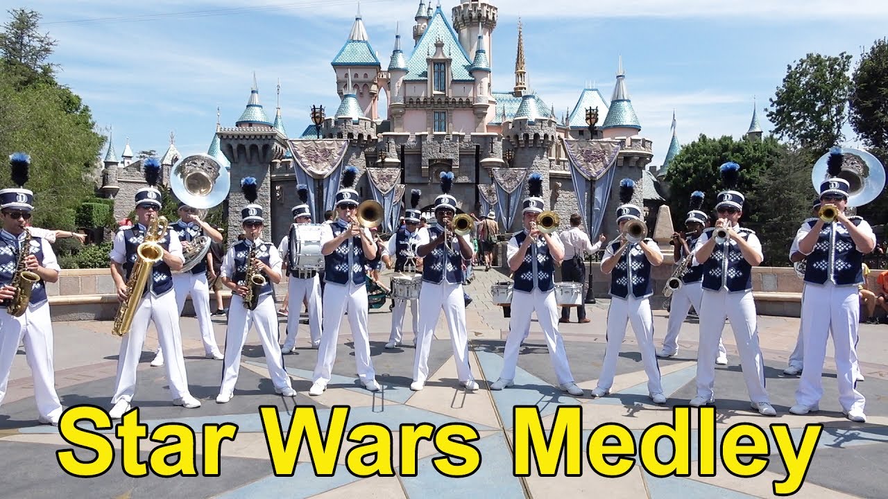 disney castle fire Disneyland Band Star Wars Medley at Sleeping Beauty Castle, Disneyland Resort Anaheim