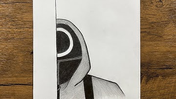 Easy squid game drawing tutorial | How to draw squid game guard easy step-by-step