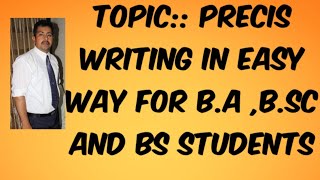 precis writing||1424||aiou||B.A/B.S STudents||9407||9408||