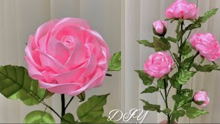 DIY Satin Ribbon Rose| How to make ribbon rose /Ribbon RoseFlowers