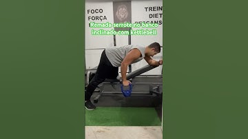 Remada serrote no banco inclinado com kettlebell - prof. Matheus Gomes