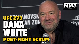Dana White Reacts To Khamzat Chimaev vs. Gilbert Burns Slugfest, Sterling vs. Yan Scoring | UFC 273