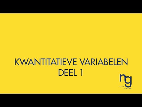Kwantitatieve variabelen en
