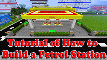 Minecraft Tutorial of How to Build a Petrol Station Part-2