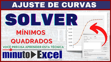 SOLVER - Como fazer o ajuste de curvas no Excel | Método dos Mínimos Quadrados