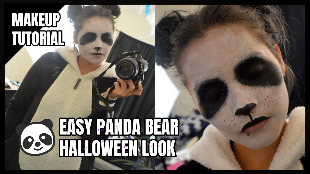 Panda Halloween Makeup Tutorial - YouTube