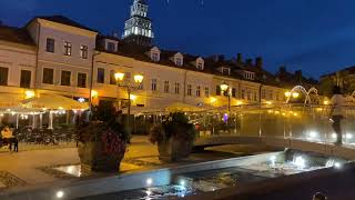 Bielsko-Biala Night Life Old Town Poland Europe