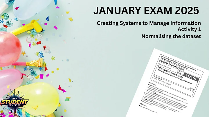 NEW! January 2025 Creating systems to manage information