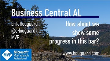 How about we show some progress in this bar with AL and Business Central