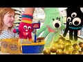 MONSTER HANDS FAMiLY!!  Adley’s surprise Birthday Party! Tiny Town Neighborhood & new Shopping Store