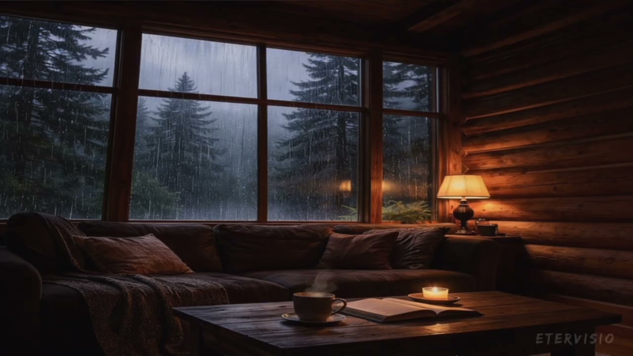 Rain Sounds on Window to Deep Sleep Relaxing, Healing, Study and Meditation