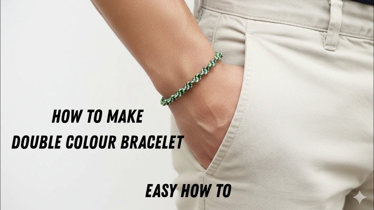 How to make double colour bracelet spiral