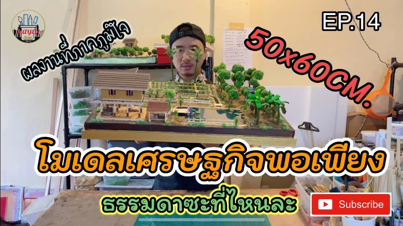 โมเดลเศรษฐกิจพอเพียง ตามรอยพ่อสอน 50X60CM(Sufficient Economy)#EP14