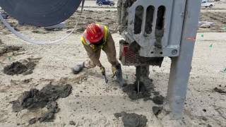 How to cut a wick drain - Jonah Y ( US Wick Drain) in Charleston - 2016