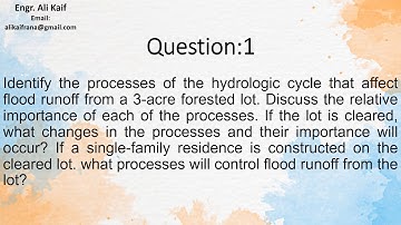 Hydrologic Analysis and Design: Solution Manual,process of hydrological cycle, Chapter#1