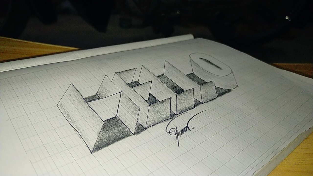 How to write calligraphy 3D|Drawing English letters|pusalcalligraphy ...