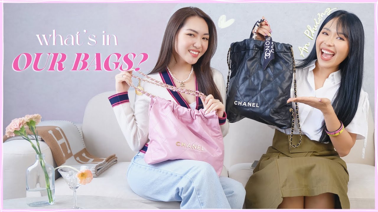 Có gì trong túi của Chloe và An Phương? 👜 What's in our bags + review túi  Chanel 22