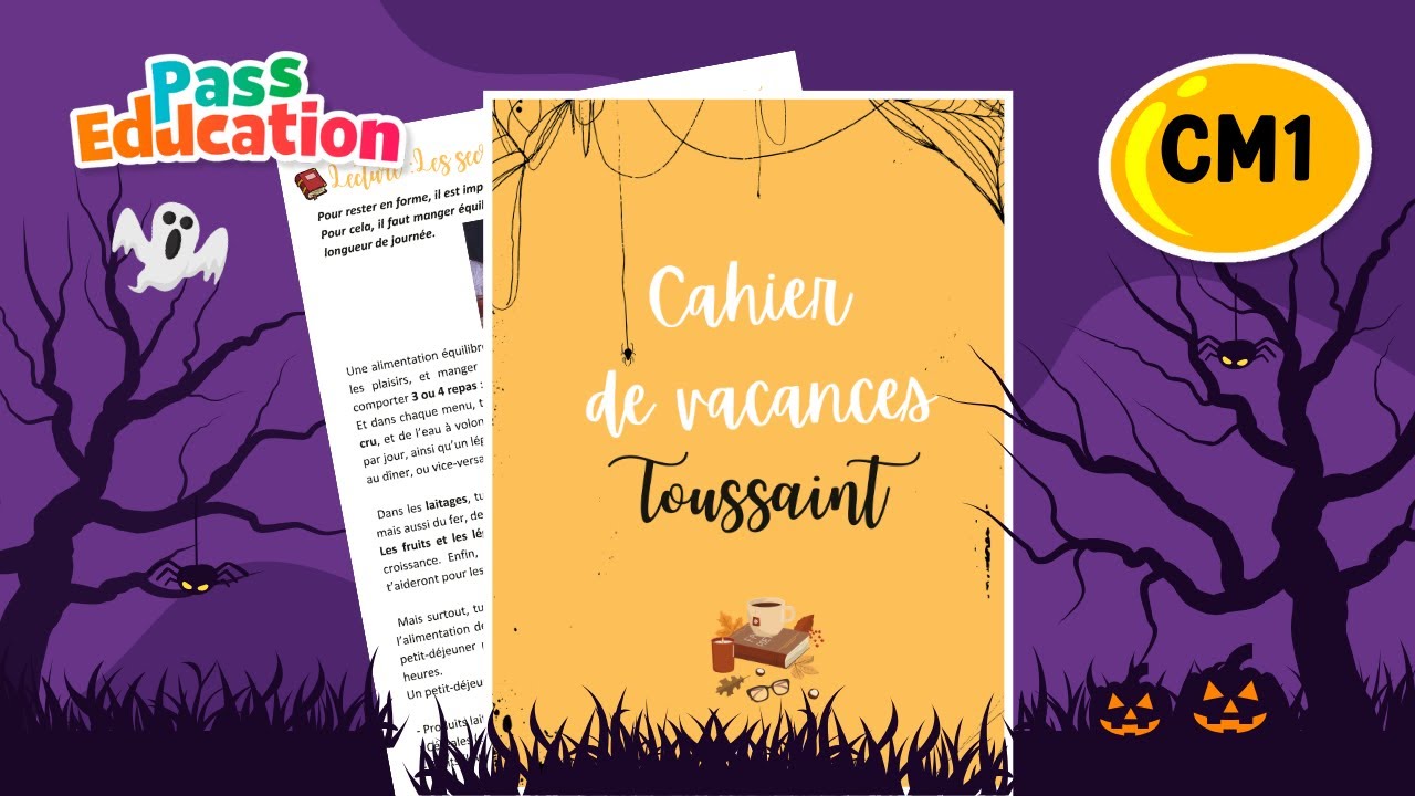 Cahier de vacances gratuit niveau CM1 pour les fêtes de la Toussaint