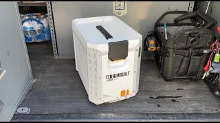 Famous Toughbuilt compact cooler review and ice retention. Profile