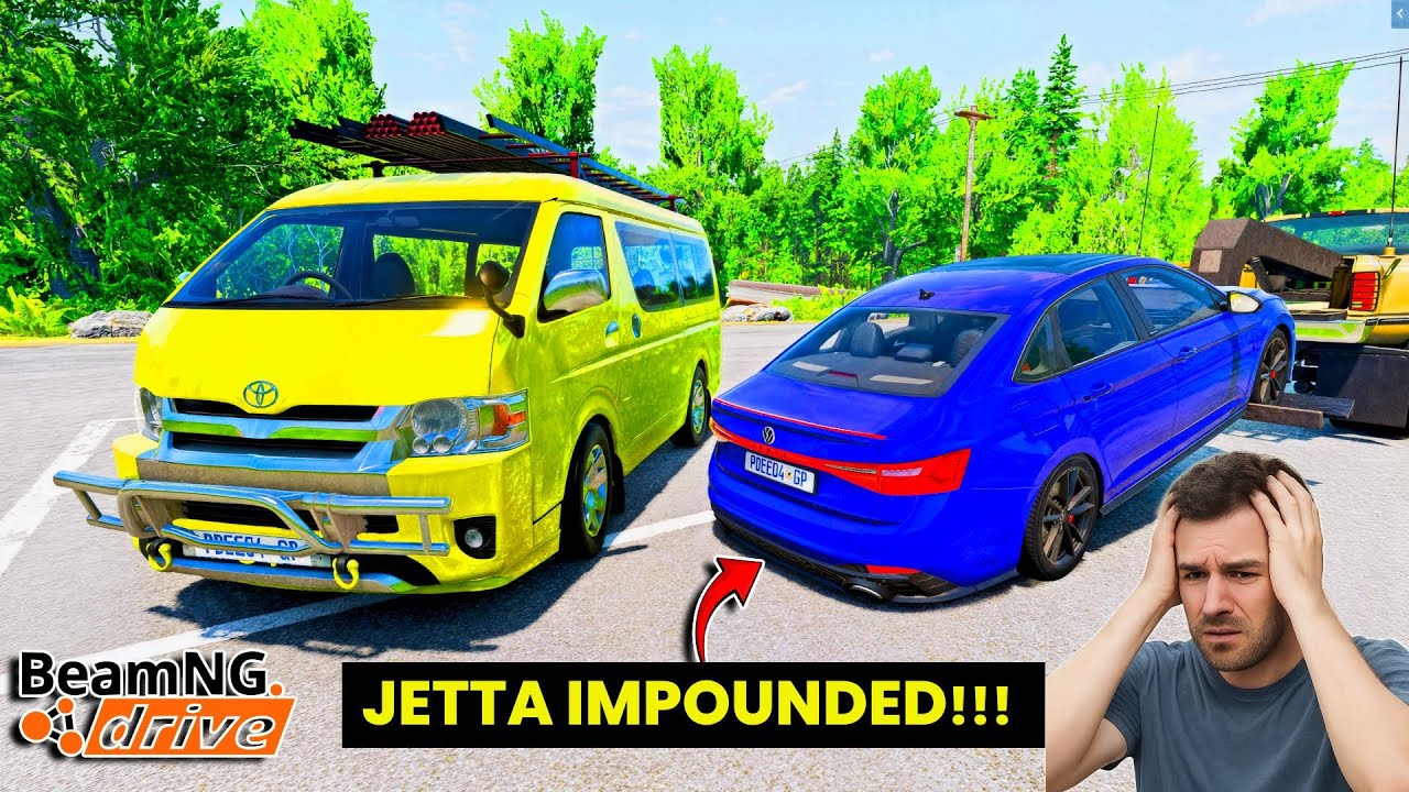 Impounded Jetta Rescue Mission in a Baby Quantum | BeamNG #VWJetta #BeamNGRealLife #ToyotaHiaceGL