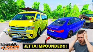 Impounded Jetta Rescue Mission in a Baby Quantum | BeamNG #VWJetta #BeamNGRealLife #ToyotaHiaceGL screenshot 4