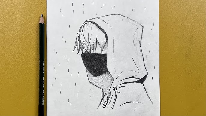 How to draw a Anime Boy with Mask, Pencil sketch for beginner, Easy  drawing, Boy drawing, #Boydrawing #Pencildrawing #Easydrawing #drawing, By Drawingneelu