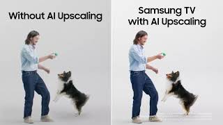 Samsung TV with AI Upscaling
