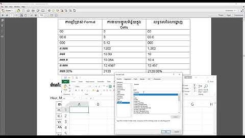 Ms. Excel Lesson5 - 01 (ការកំណត់ទិន្ន័យនៅក្នុង Cell - Format Cell in Microsoft Excel 2019 )