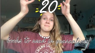 20 books to read while quarantined Update