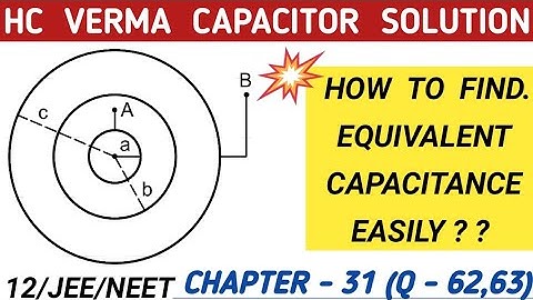 HC VERMA CAPACITOR SOLUTIONS , QUESTION 62,63 I HC VERMA CHAPTER 31 EXERCISE I HCV ELECTROSTATICS