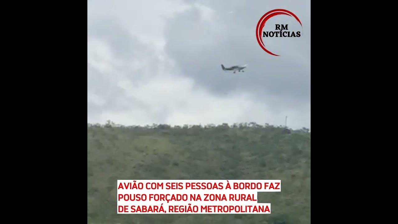 Vídeo: avião com seis pessoas cai em Sabará, em MG