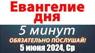 Евангелие дня с толкованием 05 июня 2024 года Среда Чтимые святые. Церковный календарь