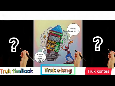 menggambar mobil truk  oleng  truk  modifikasi kontes 