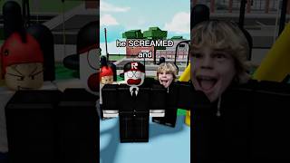WHY WAS HE AFRAID OF THE SLIDE?? #roblox #animation #scary #shorts