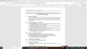 VB.NET application using Existing Namespace &User Defined Namespace| GAD(22034)
